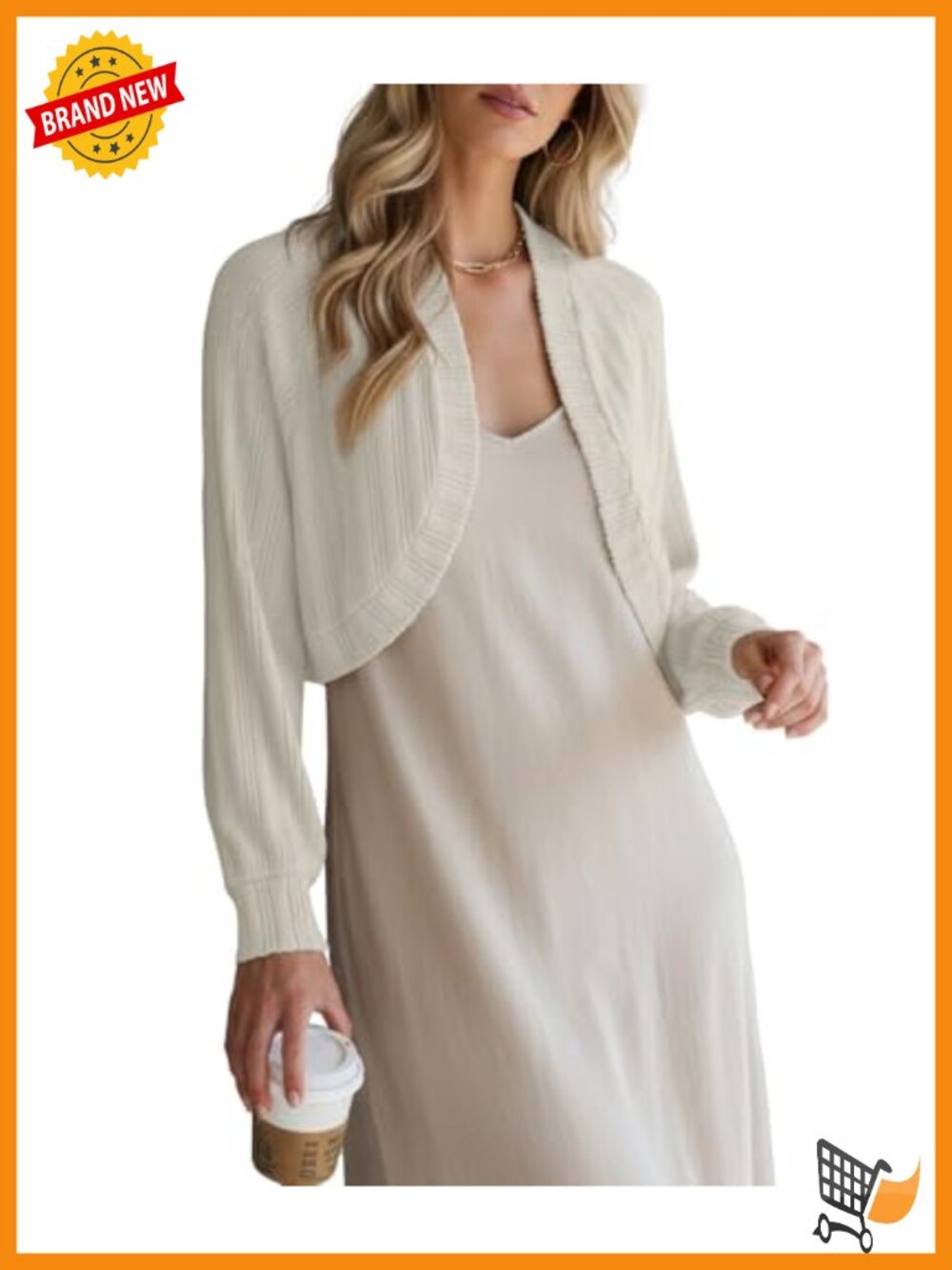 Lightweight Cardigan for Women Long Sleeve Shrug Bolero Sweater Cropped Cover Up